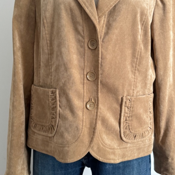Conrad C Collection - Tan Velvet Jacket /Blaser - Picture 5 of 12